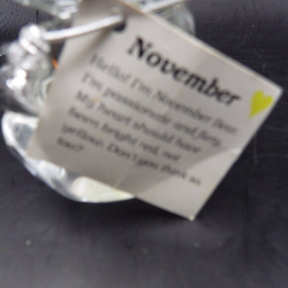 Vintage Fenton November Glass Teddy Bear/ November Birthday/ Hand Made - Picture 3 of 5